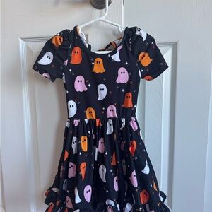 Kids Halloween Ghost Print Dress